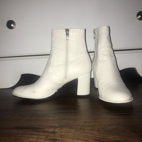 white marc fisher booties